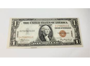 1935 A - Hawaii Note - 1 Dollar - Silver Certificate - WWII - Emergency Issue - Brown Seal