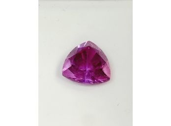 3.5ct Tri Cut 10x10mm Lab Created Purple Sapphire Loose Gemstone