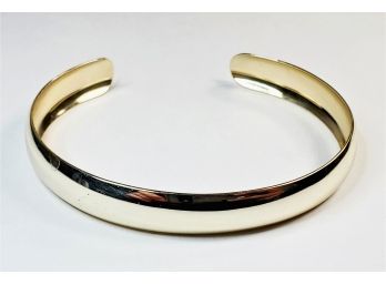 New 18kt Gold Over Sterling Silver 9mm 7.5 Inch Cuff Bracelet