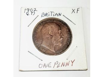 1902 British Penny (119 Years Young) New King