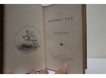 1800's The Culprit Fay By Joseph Rodman Drake Hardcover (B)