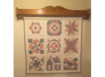 Wall Hanging Quilt And Shelve.