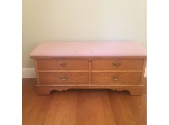 Lane Oak And Cedar Cushioned Top Chest.