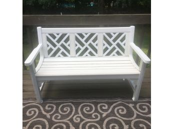 Metal And Vinyl Outdoor  Bench.