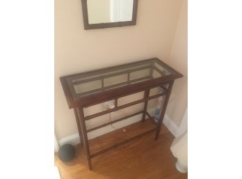 Glass Top Hallway Console Table And Mirror