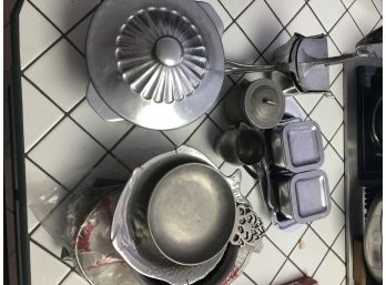 Lot Of 13 Aluminum, Pewter, Chrome, Stainless Steel