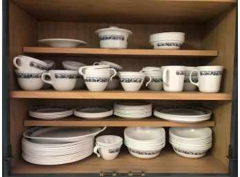 103 Pc Lot Old Town Blue Corelle Dish Set