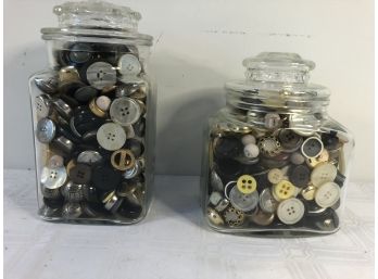 2 Jars Full Of Buttons