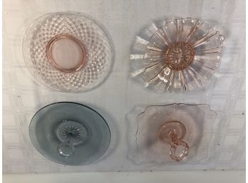 4 Piece Depression Glass Lot