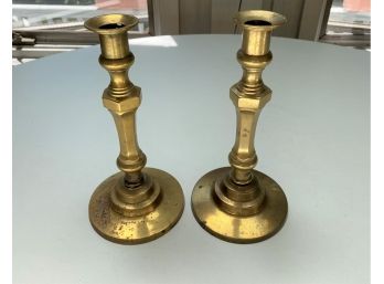 Pair Of Vintage Brass Candlesticks