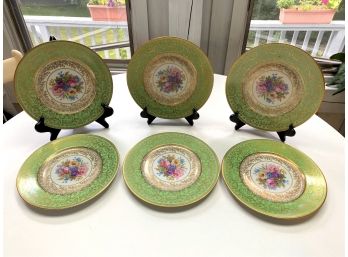 Set Of 6 Chateau China Czechoslovakia Cabinet Plates