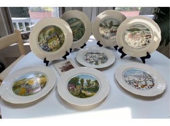 Group Of 8 Grandma Moses 12' International Limited Edition Plates