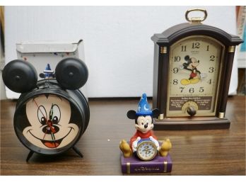 3 Mickey/Disney Clocks- Seiko