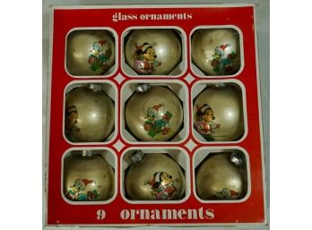 Vintage Wonderful World Of Disney Glass Ornaments