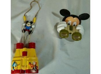 Two Different Pairs Of Mickey Mouse Binoculars