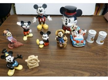 Lot Of 11 Porcelain Mickey Mouse Figures