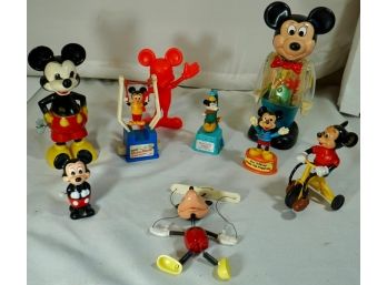 9 Piece Lot Including Marx, Wind-ups, Puppets