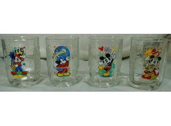 2 Sets Of 4 MacDonald's Disney 2000 Collectible Glasses