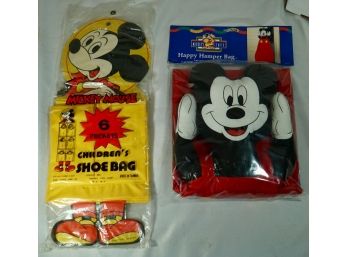 Mickey Mouse Shoe And Hamper Bags