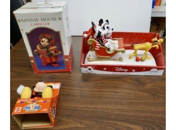 Lot Of 3 Xmas Mickey Mouse Items