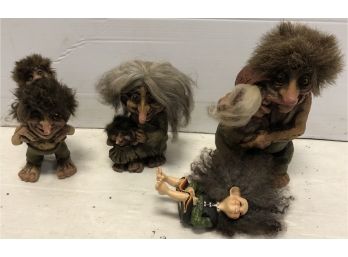 Four Gnome Family Figures