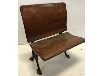 Iron And Wood School Chair