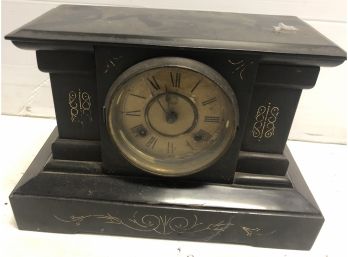 Black Slate Mantle Clock