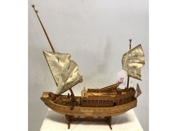 Carved Wooden Ship