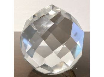 Vintage Faceted Crystal Paper Weight