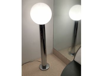 MCM Chrome & Globe 5 Foot Floor Lamp