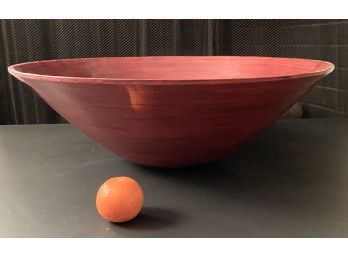 Huge Vintage Bamboo Lacquered  Bowl