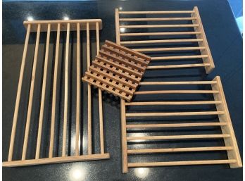 Vintage Wood Trivet Lot