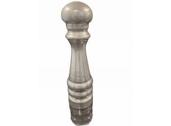 Tall 10' Vintage Italian Made Pewter Pepper Mill / Salt Combo