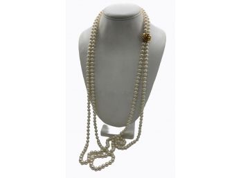 Vintage Trifari Double Strand Pearls