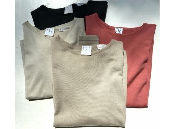 A Collection Of Four TSE Long Sleeve Wool Sweaters