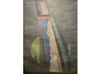 1981 Large Art Titled 'Klarika Presence IV' By Miklos Pogany 40.5' X 54'