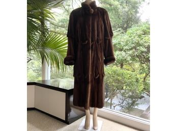 Stunning Vintage Valentino Furs Alexaudre Brown Mink Coat