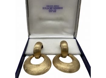 Vintage 14K Gold Earrings  From Bergdorf Goodman 11.0 DWT