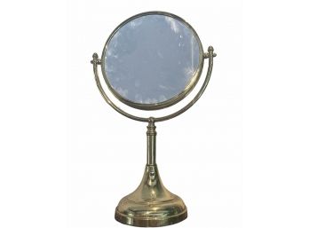 Vintage Brass Make-Up Magnifying Mirror