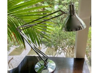 Vintage MCM Adjustable Chrome Lamp 38' Tall