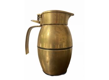 Small Vintage Pre-war Brass Insulated Pitcher