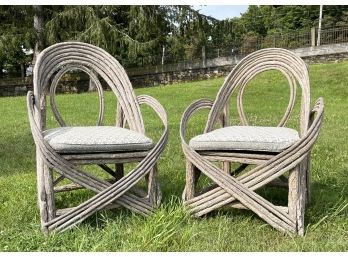 A Pair Of Natural Stick Style Arm Chairs - 1/3