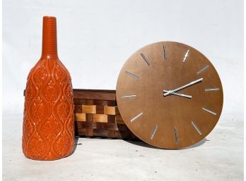 A Modern Clock And Decor