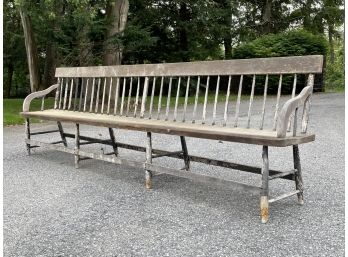 A Gorgeous Antique Elongated Parson's Bench