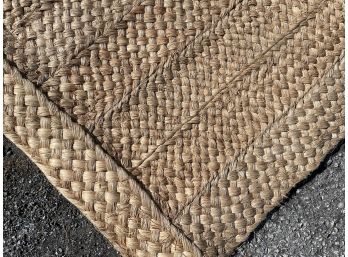 A Natural Paneled Woven Rug By Ross Cassidy For CB2