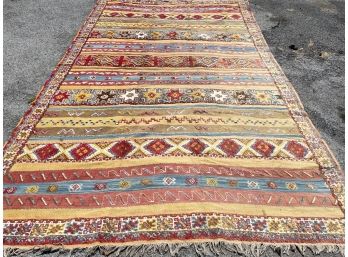 A Gorgeous Moroccan Hand Dyed And Knotted Wool Rug