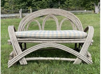 A Natural Stick Style Settee