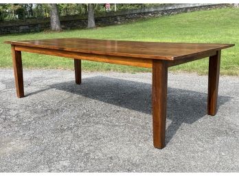 A Large, Custom Exotic Hardwood Dining Table