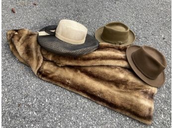 A Hat Assortment And A Faux Fur