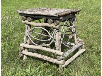 A Natural Stick Style Side Table